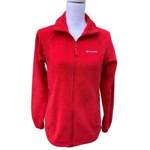 Columbia Red Small Fleece Zip Up